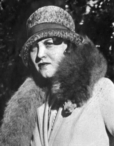 Victim Virginia Patty, shown wearing a fur hat with a round brim, animal stole, and coat.